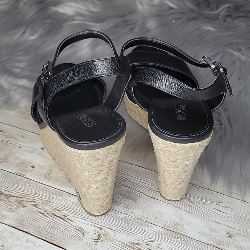 Michael Kors Black and Tan Wedges - Picture 6 of 10